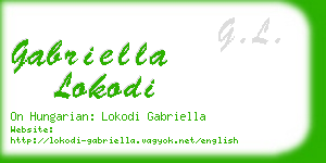 gabriella lokodi business card